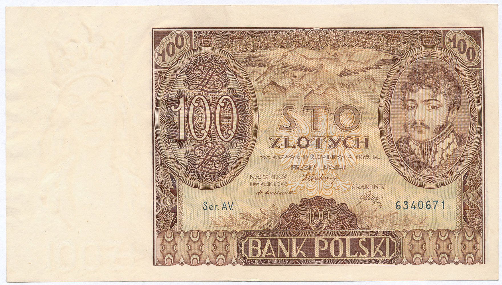 100 złotych 1932 seria AV